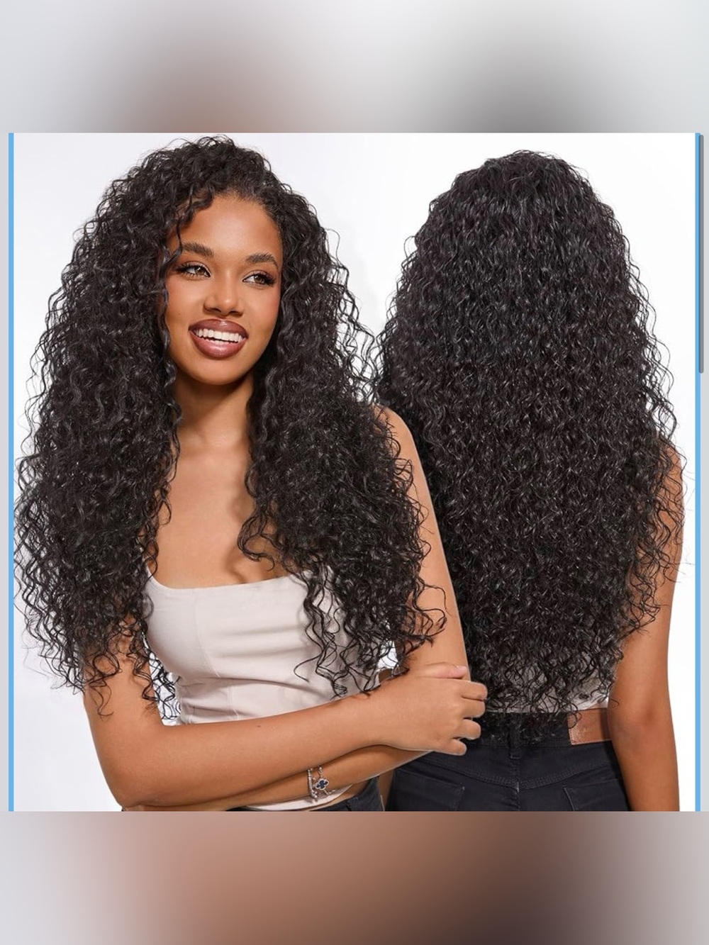 26" Veralux™ Fiber Curly Half Wig 200% Density Glueless Wig